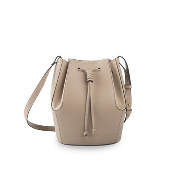 Samuel Ashley - Chantal Drawstring Leather Bag in taupe