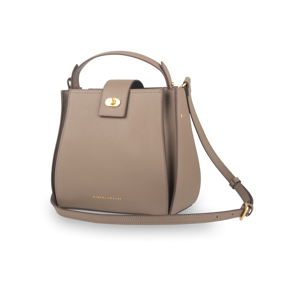 Athena Leather Bucket Bag - Samuel Ashley