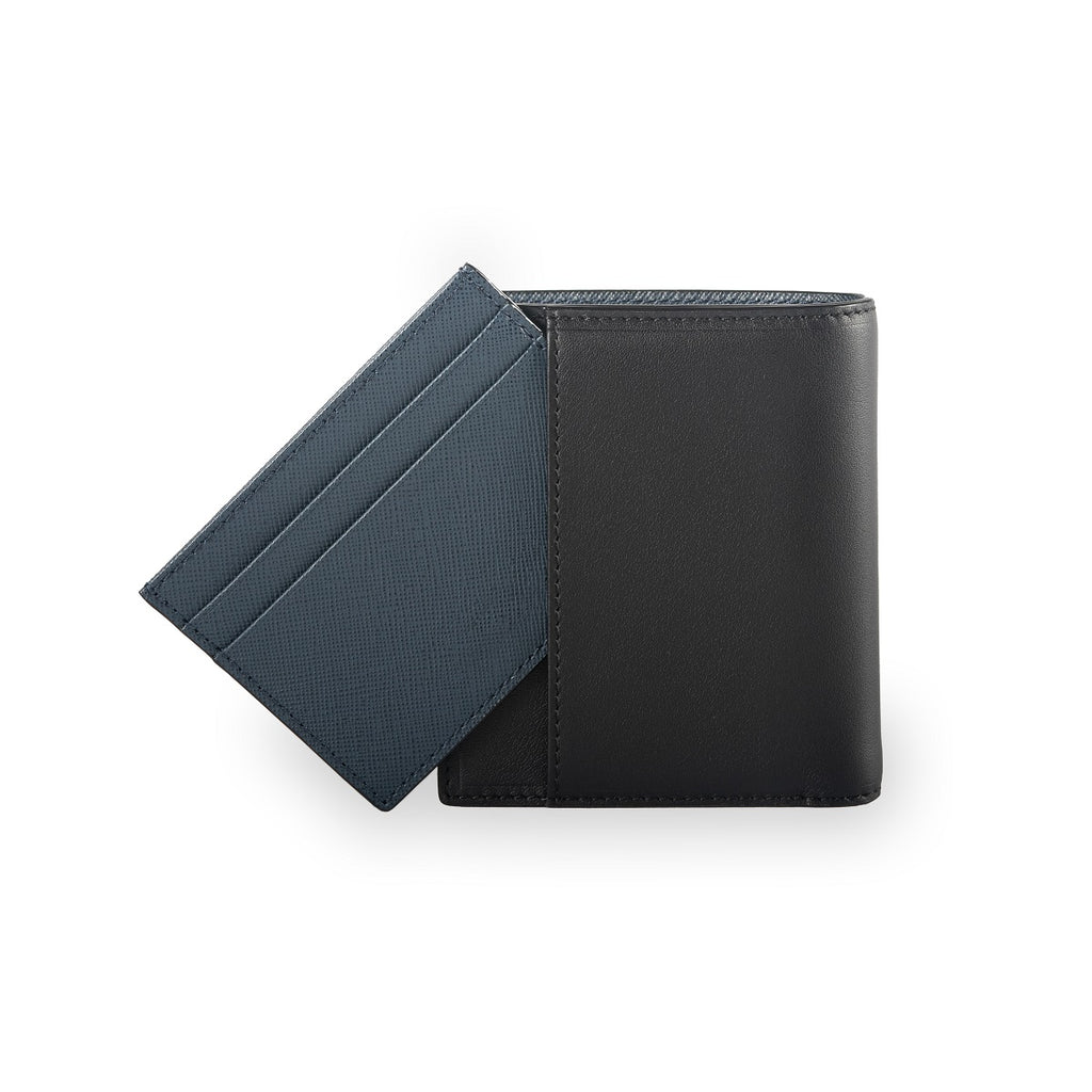 Warren Vertical Leather Wallet w/ Detachable Card Holder (RFID) - Samuel Ashley