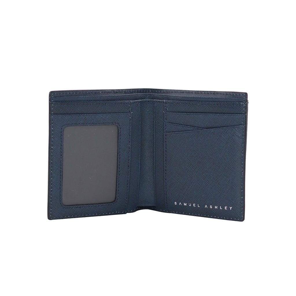 Warren Vertical Leather Wallet w/ Detachable Card Holder (RFID) - Samuel Ashley