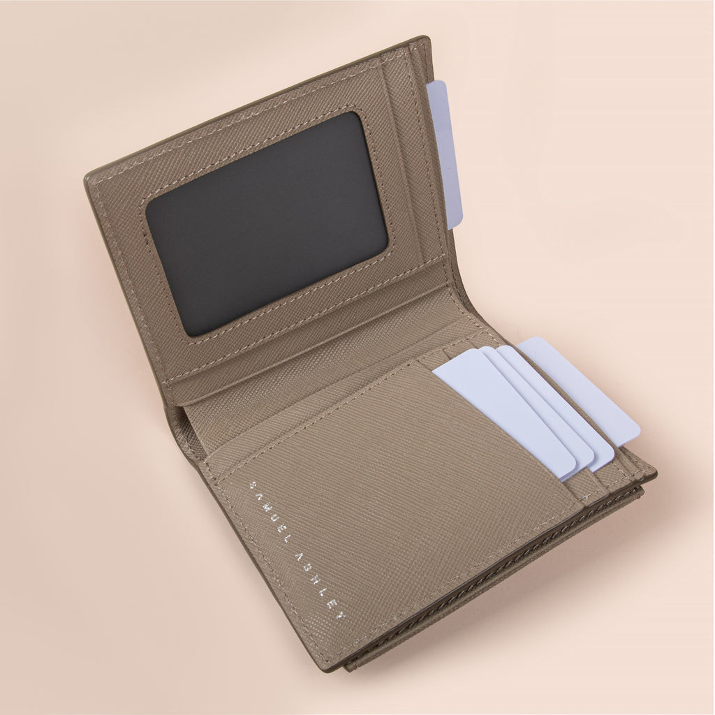 Warren Vertical Leather Wallet w/ Detachable Card Holder (RFID) - Samuel Ashley