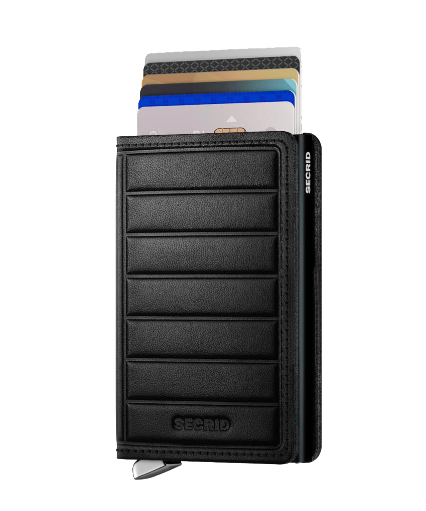 SECRID - Premium Slimwallet Emboss Lines Black - Samuel Ashley