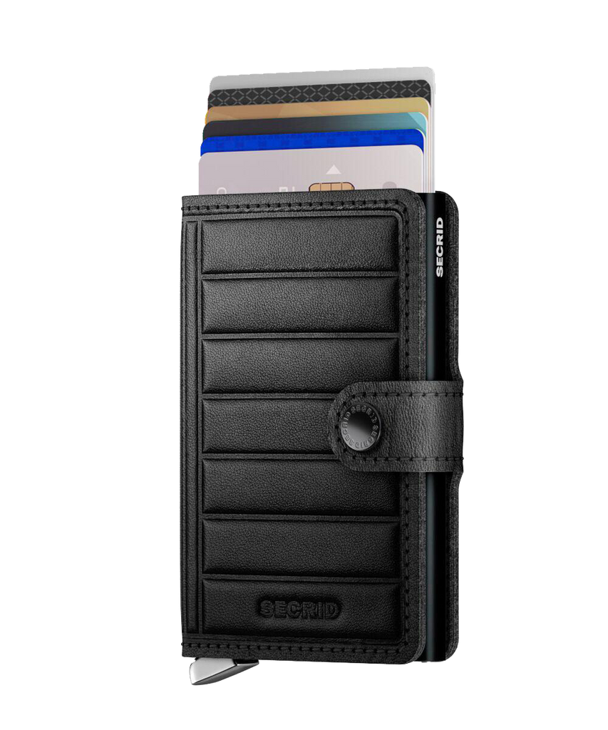 SECRID - Premium Miniwallet Emboss Lines Black - Samuel Ashley