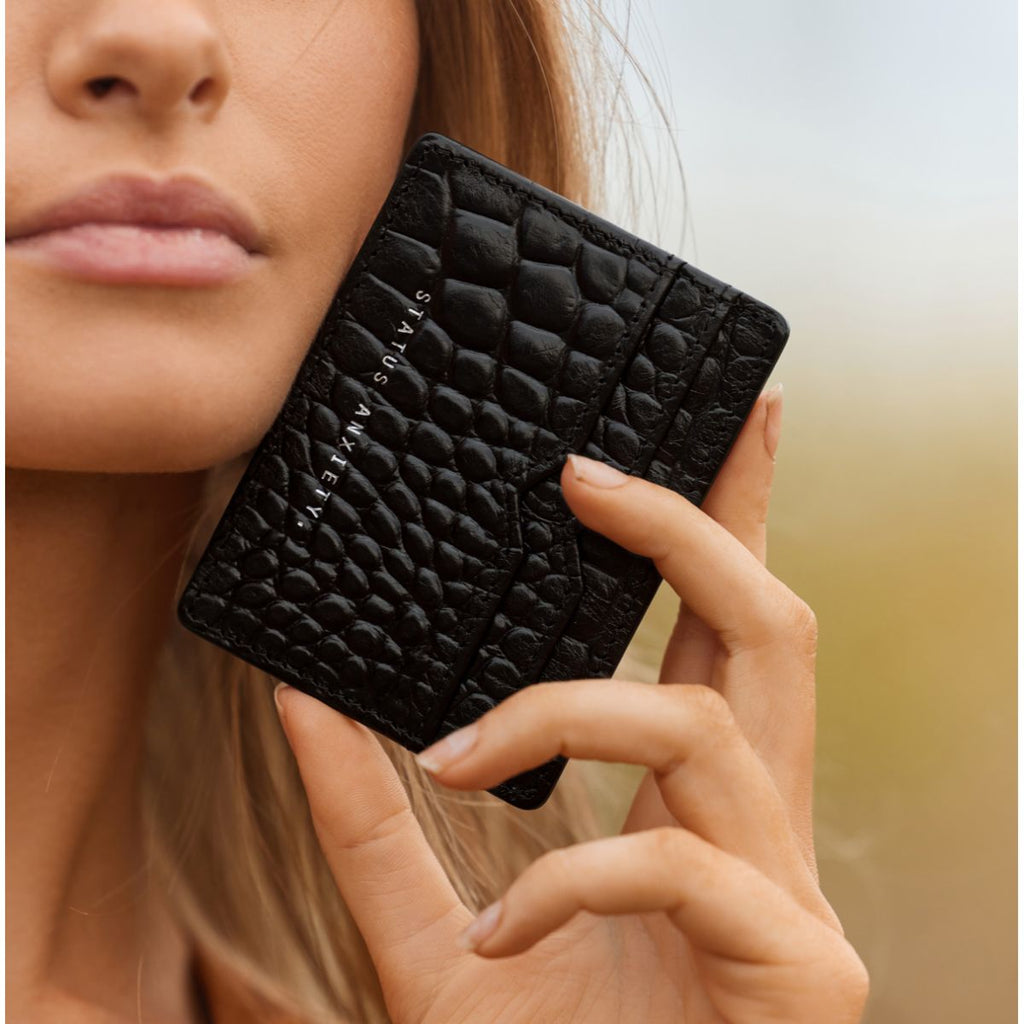 STATUS ANXIETY -  Together For Now Leather Card Holder - Samuel Ashley